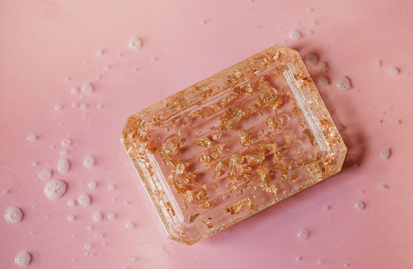 Gold Flake Soap Dish